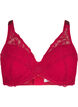 Soutien-gorge en dentelle rembourré avec armature, Rouge, Packshot image number 0