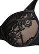 Soutien-gorge moul&eacute; &agrave; armatures avec dentelle florale, Noir, Packshot image number 2