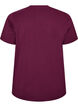 T-shirt avec broderie florale et strass, Violet, Packshot image number 1