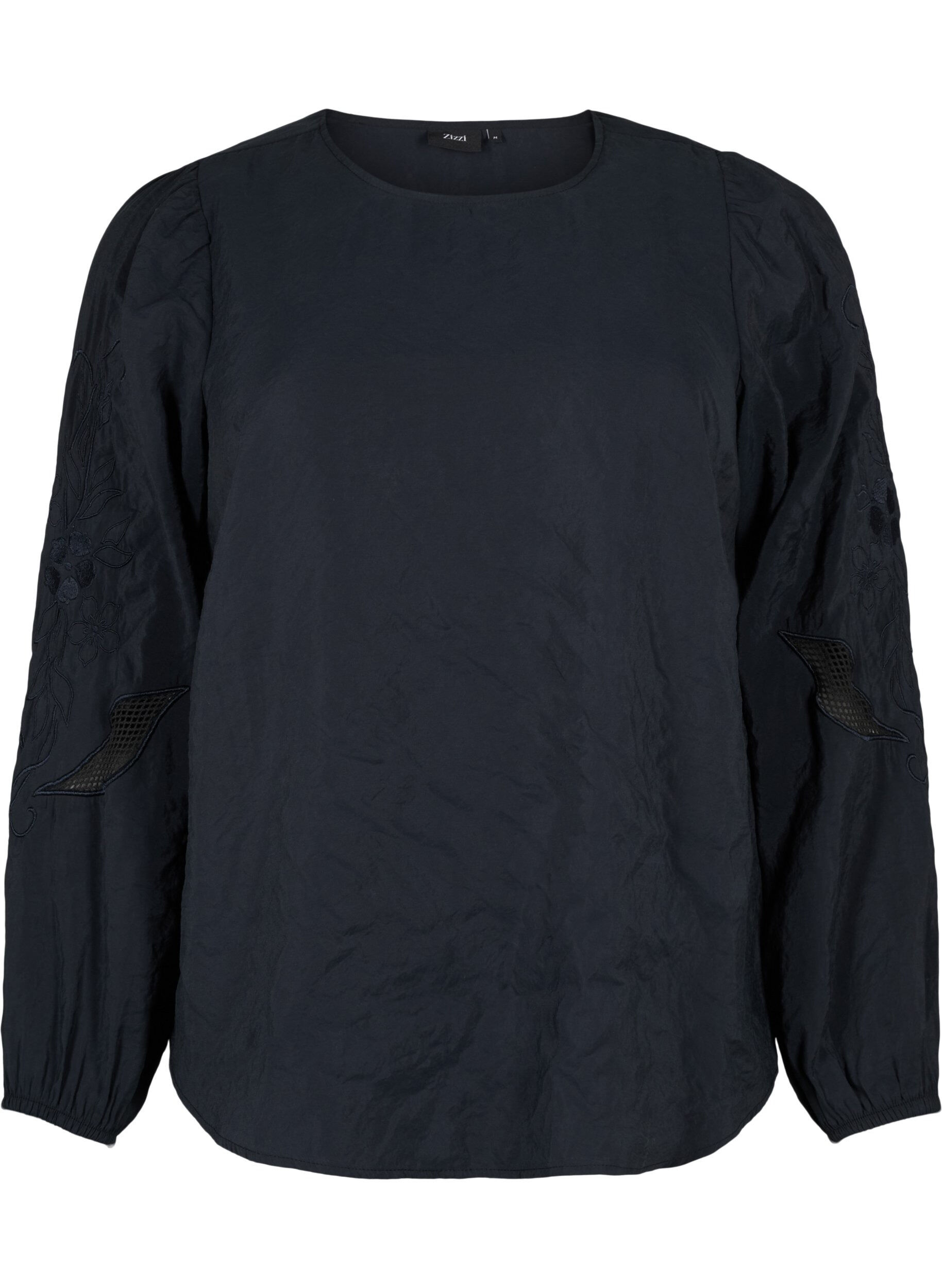 Zizzi Chemisier en TENCEL&trade; Modal avec des broderies, Black, Packshot image number 0
