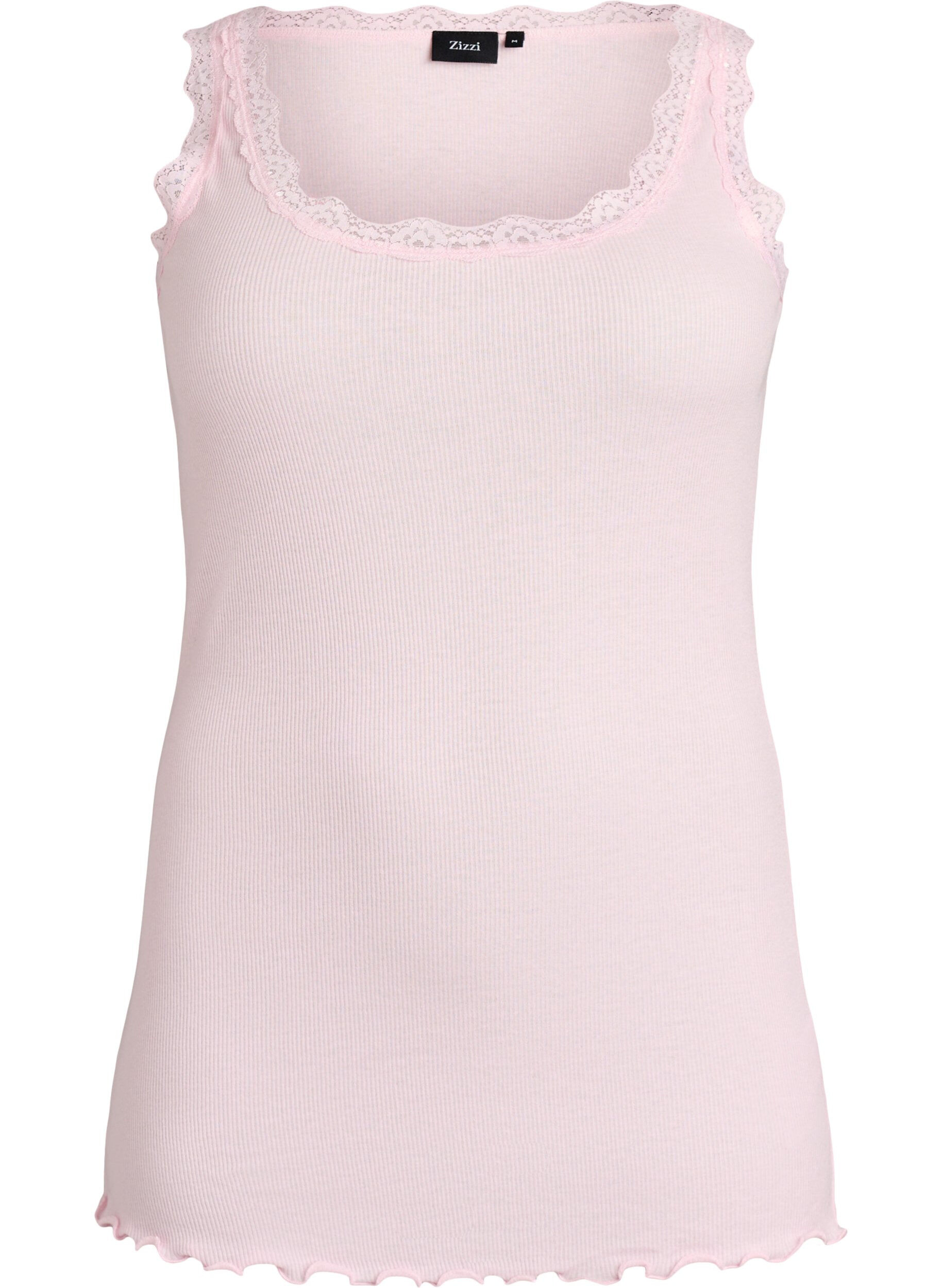 ZizziHaut avec bordure en dentelle, Rose, Packshot image number 0