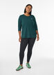 Haut de sport &agrave; manches 3/4, Vert fonc&eacute;, Model image number 1