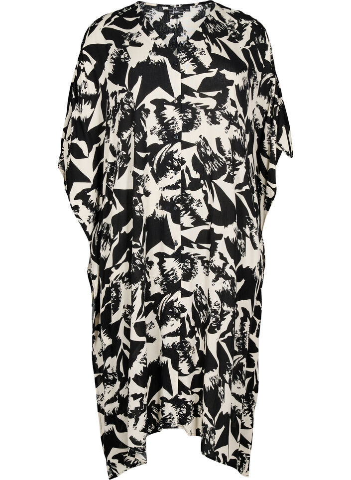 Robes de plage Kaftan à boutons, Beige, Packshot image number 0