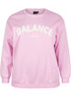 Sweat-shirt avec texte en tissu-&eacute;ponge, Rose, Packshot image number 0