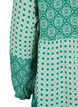 Robe trapèze avec motifs et lignes de coupe, Green AOP, Packshot image number 3