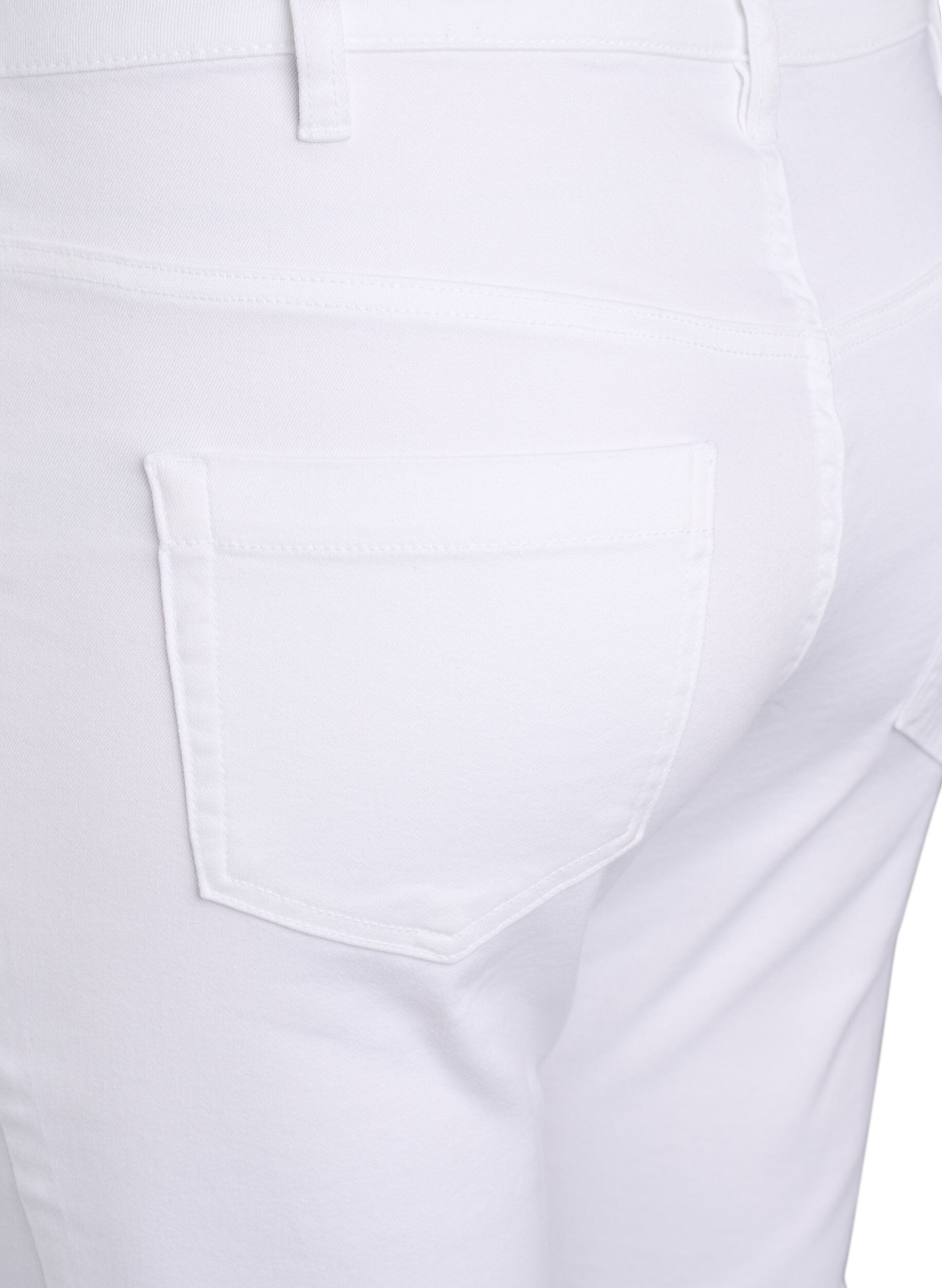 Zizzi Jeans Emily Slim fit &agrave; taille r&eacute;guli&egrave;re, Blanc, Packshot image number 3