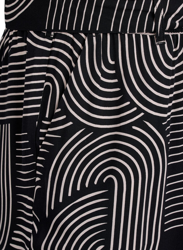 Pantalon taille haute en viscose, Noir, Packshot image number 2