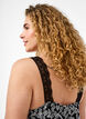 Haut en dentelle en viscose, Black w. Wh.Leaf AOP, Model image number 2