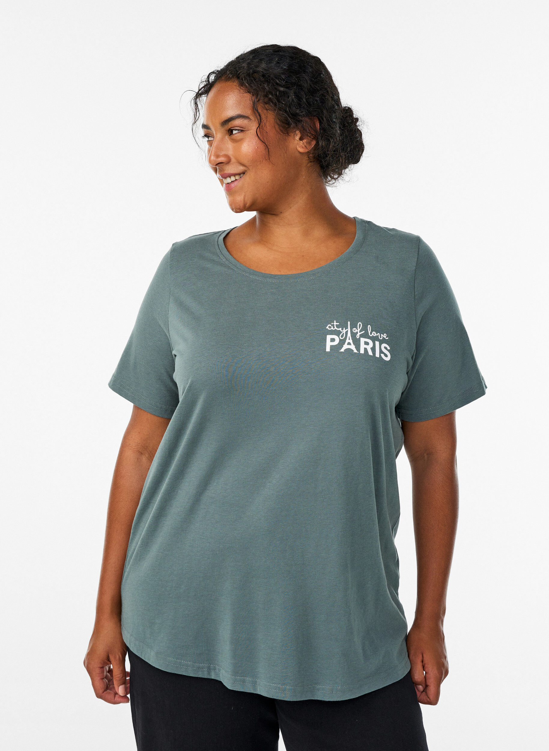 ZizziT-shirt imprim&eacute;, Vert, Model image number 0