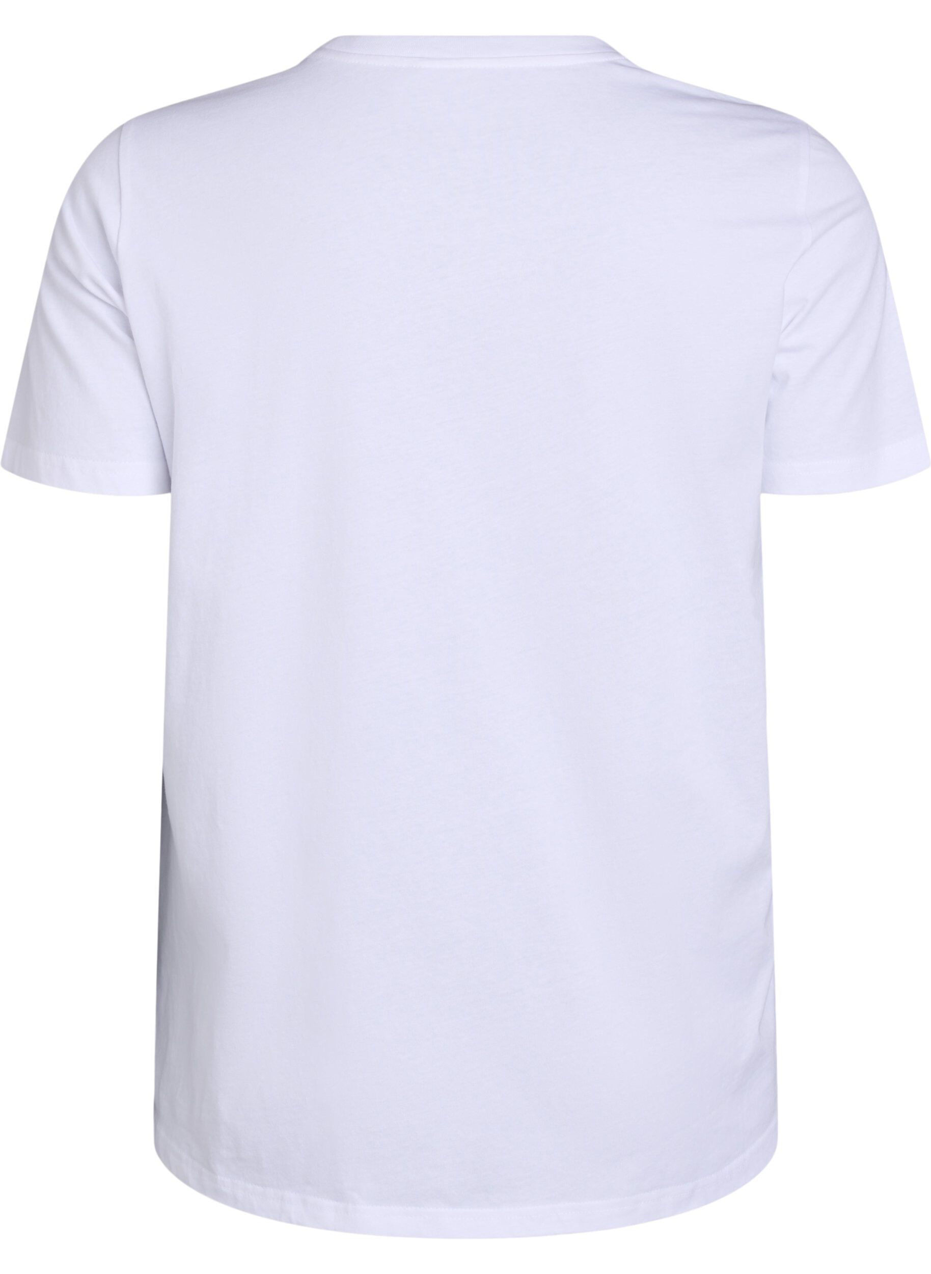 Zizzi T-shirt avec impression agrumes, Blanc, Packshot image number 1
