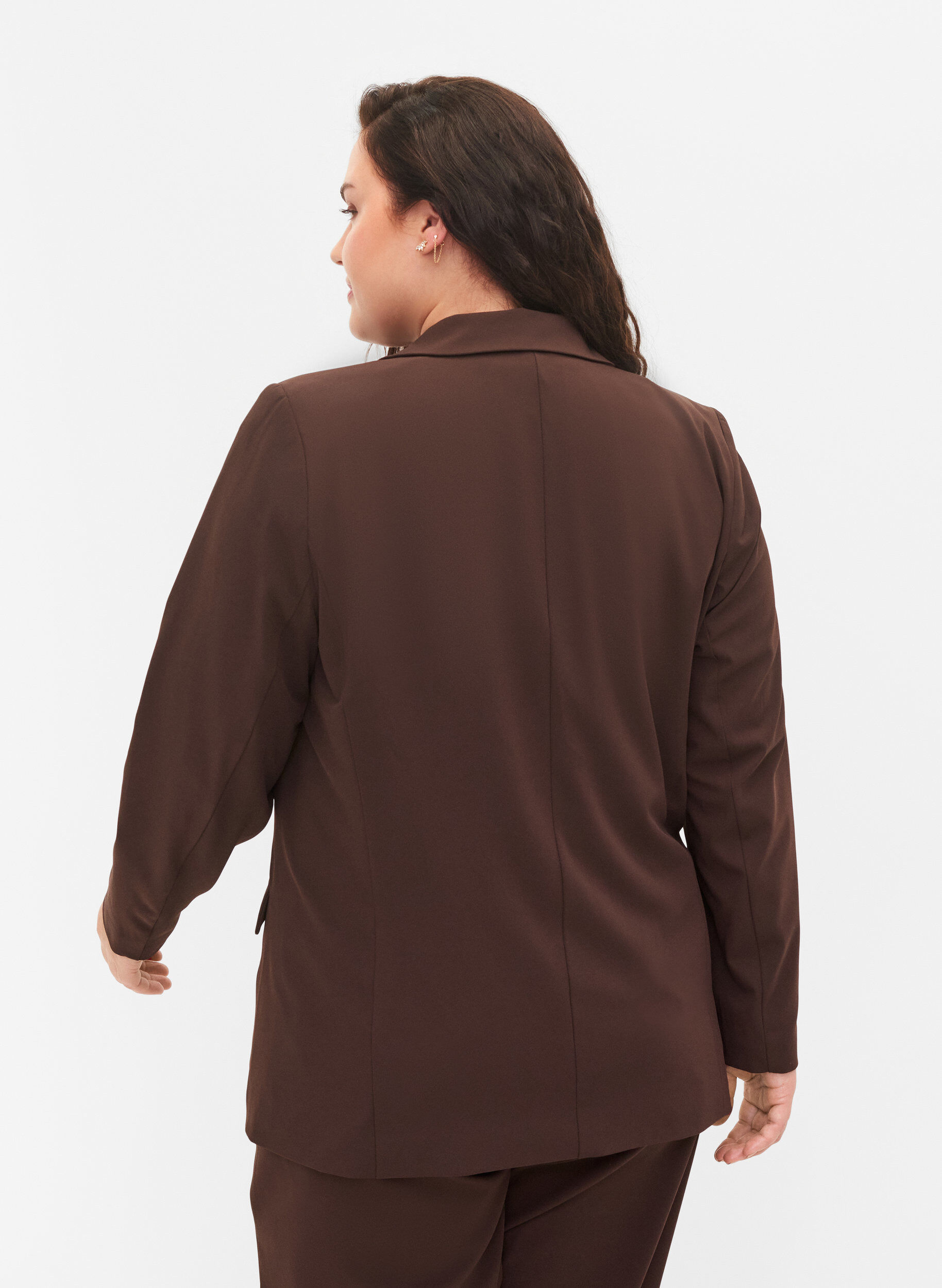 Zizzi Blazer classique avec poches, Java, Model image number 1