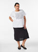 Jupe en viscose avec une ceinture &eacute;lastique, Noir, Model image number 0