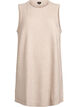 Robe courte en maille sans manches, Beige, Packshot image number 0