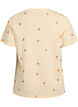 T-shirt en coton biologique avec motifs brod&eacute;s, Jaune clair, Packshot image number 1