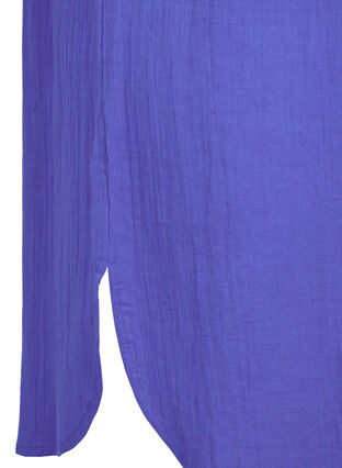 Robe sans manches en coton en forme trapèze, Dazzling Blue, Packshot image number 3