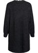 Robe courte en maille avec ourlet ondul&eacute; et fentes, Gris anthracite, Packshot image number 1