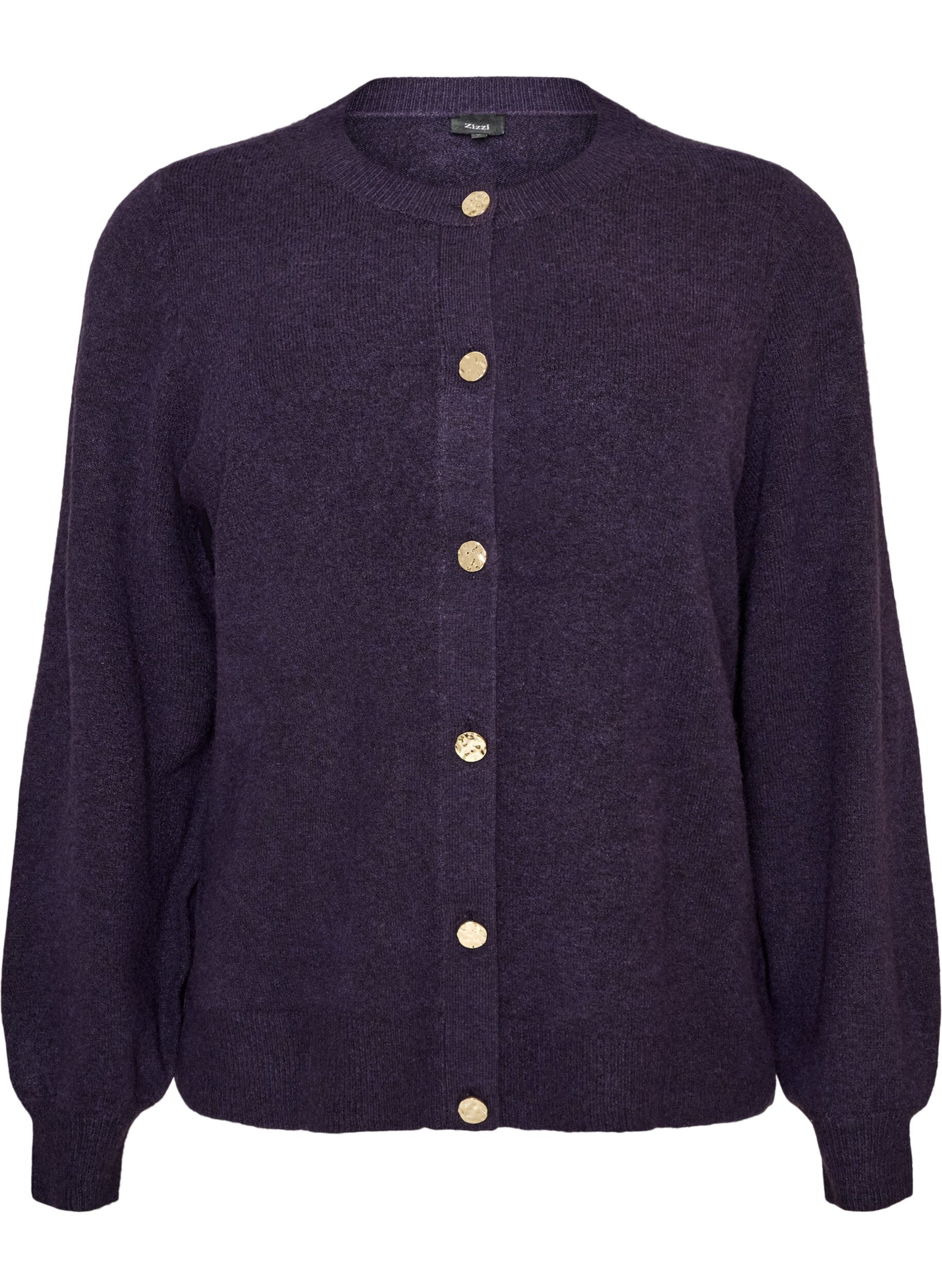 ZizziCardigan en maille douce avec boutons dor&eacute;s, Violet, Packshot image number 0