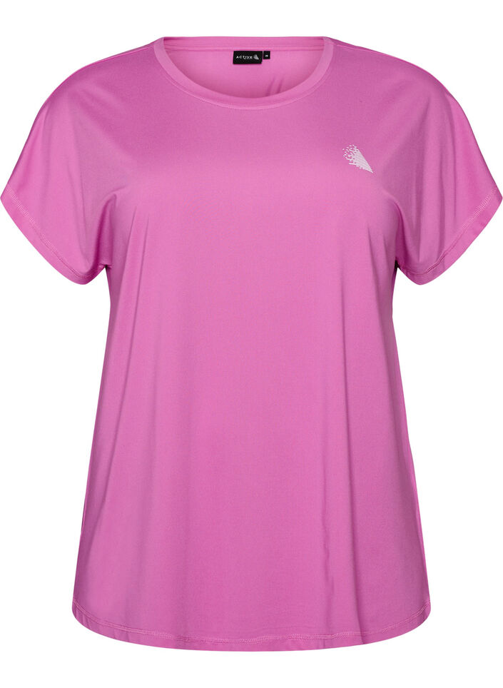 T-shirt de sport couleur unie, Violet, Packshot image number 0