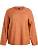 Pull ample en maille avec coutures apparentes, Orange foncé, Packshot image number 0
