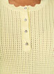 Blouse en maille &agrave; manches courtes avec motif ajour&eacute; et bords ondul&eacute;s, Jaune clair, Model image number 3