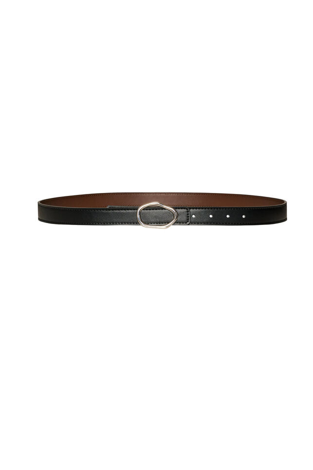 Ceinture r&eacute;versible avec boucles interchangeables, Noir, Packshot image number 0