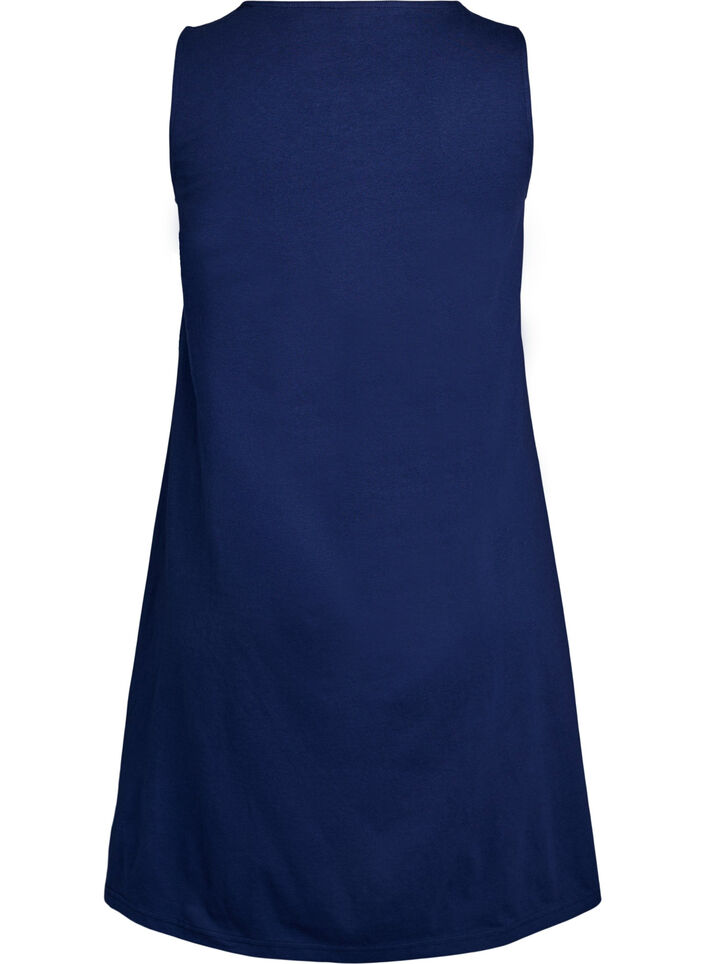 Robe &eacute;vas&eacute;e sans manches, Bleu, Packshot image number 1
