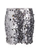 Jupe courte &agrave; sequins avec une ceinture &eacute;lastique, Argent&eacute;, Packshot image number 1