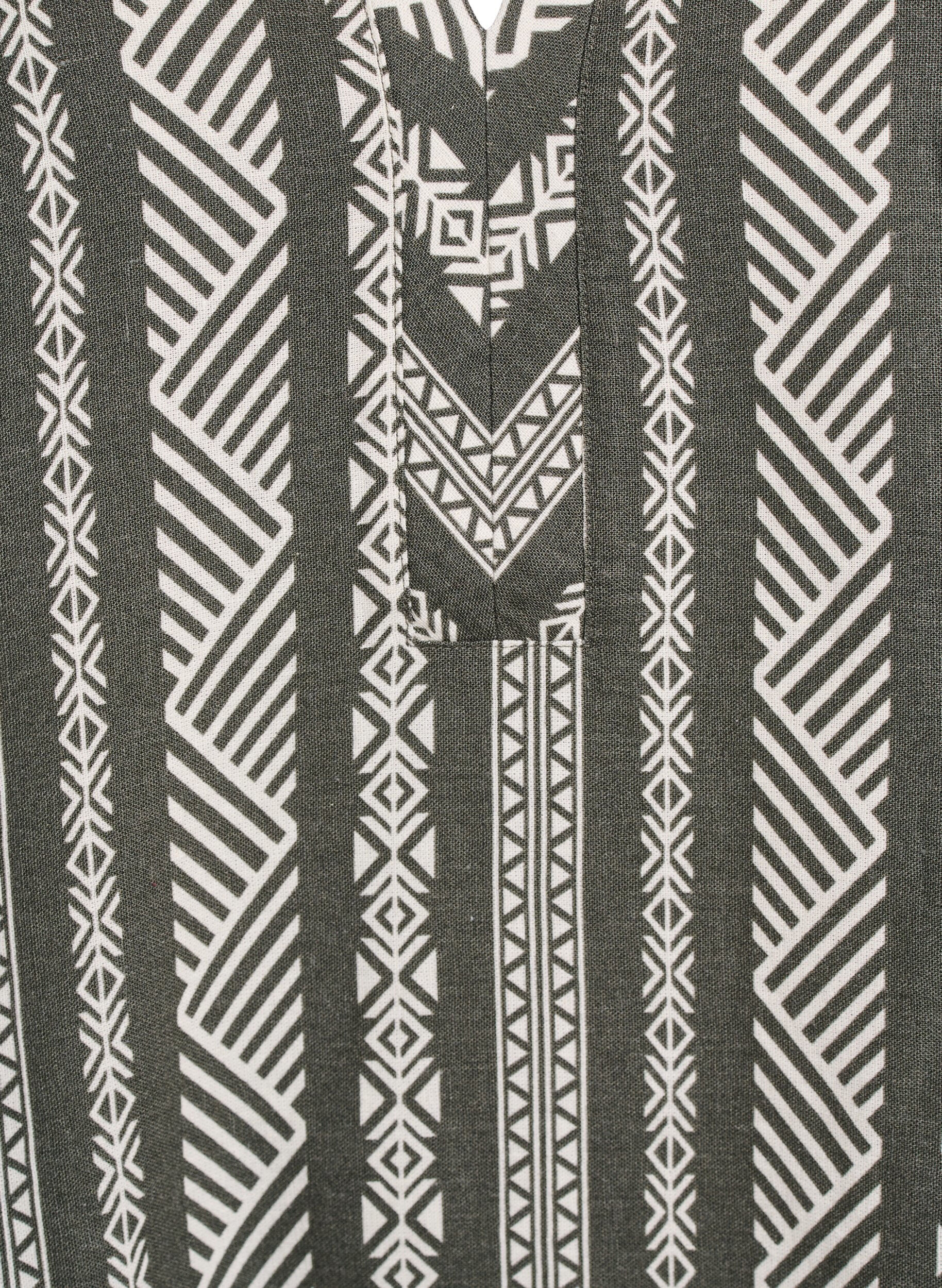 Zizzi Chemisier ray&eacute; en m&eacute;lange de lin et de viscose, Vert, Packshot image number 2