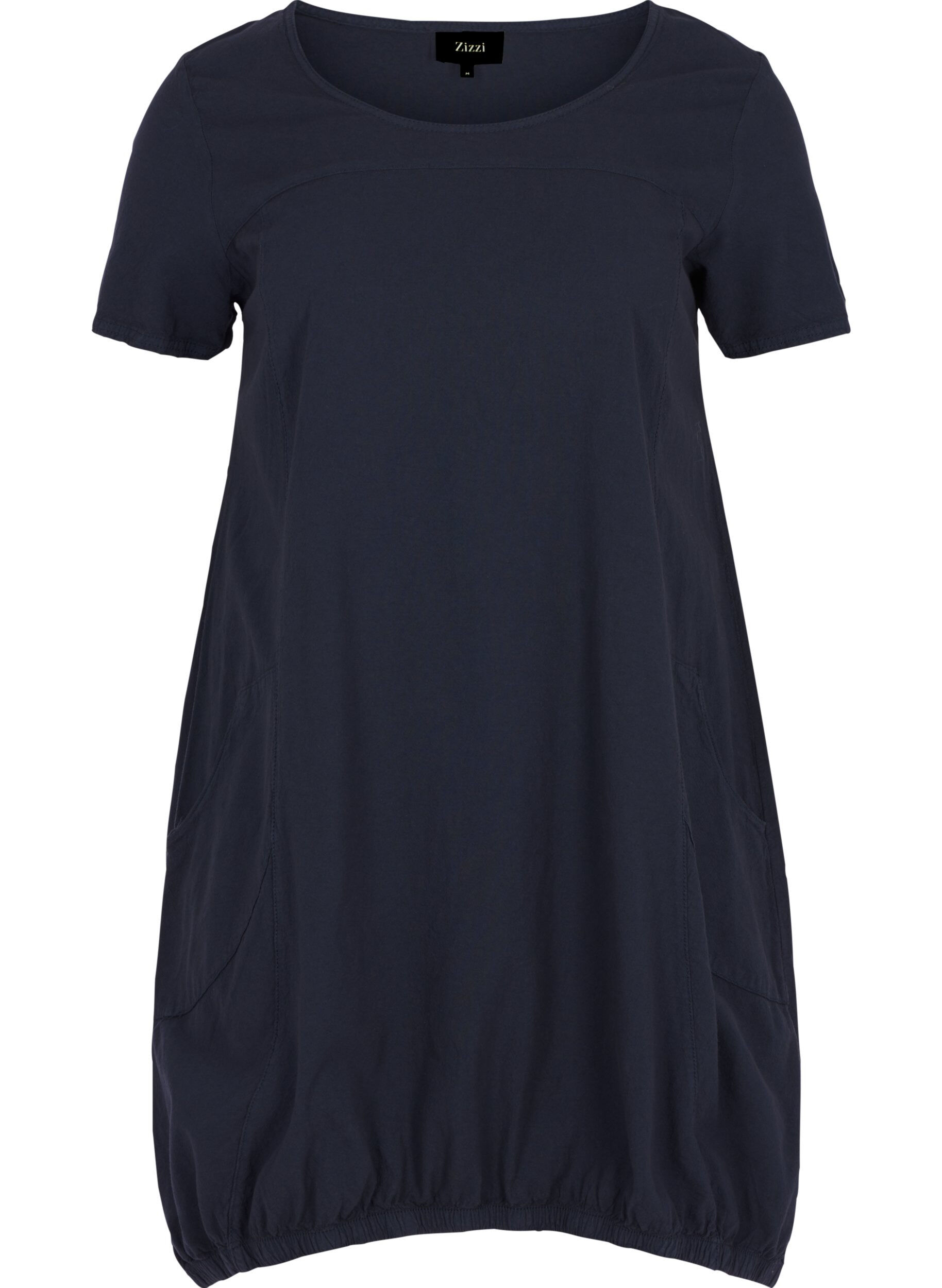 Robe en coton &agrave; manches courtes