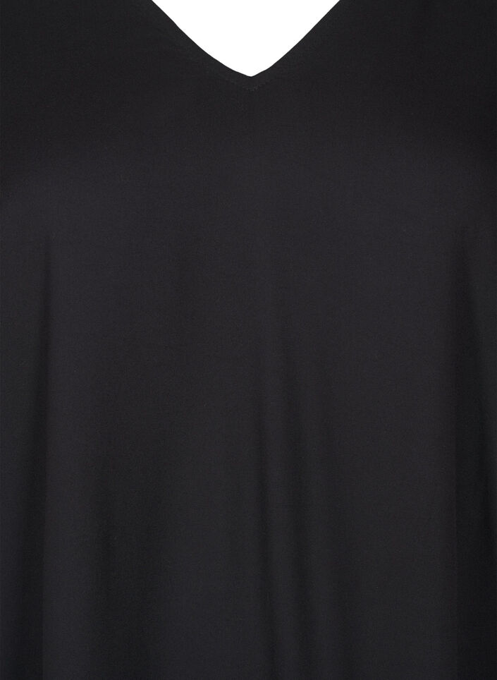 Robe de plage avec détail sur l'épaule en viscose, Noir, Packshot image number 2