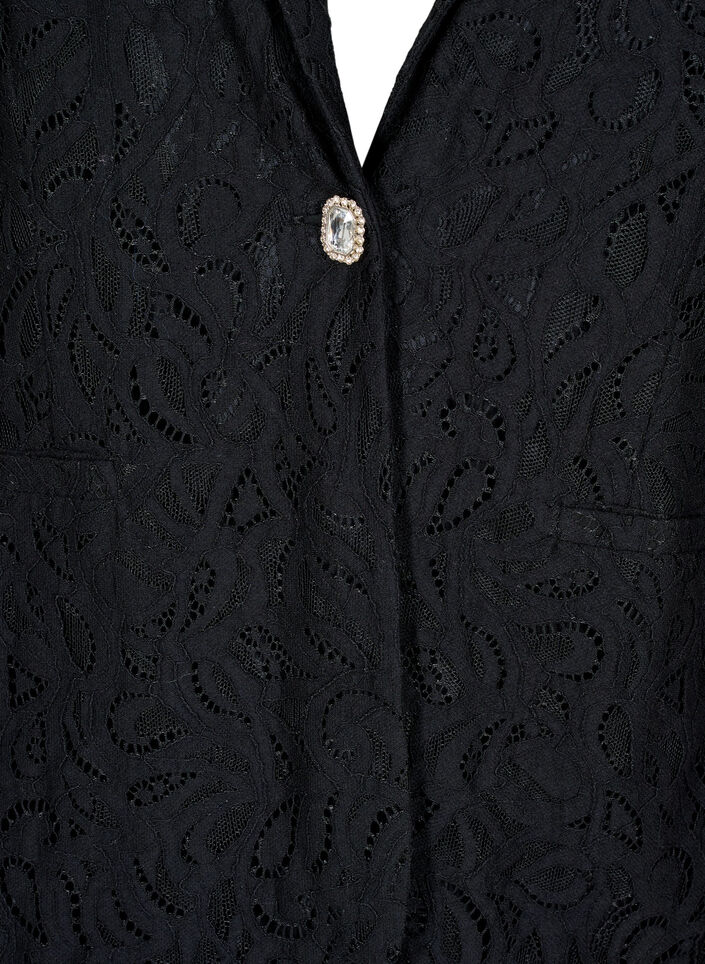 Blazer en dentelle avec poches, Black, Packshot image number 2