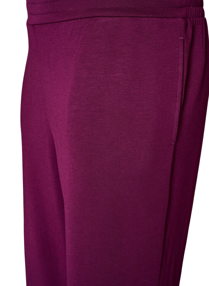 Pantalon en jersey taille haute avec poches, Violet, Packshot image number 2