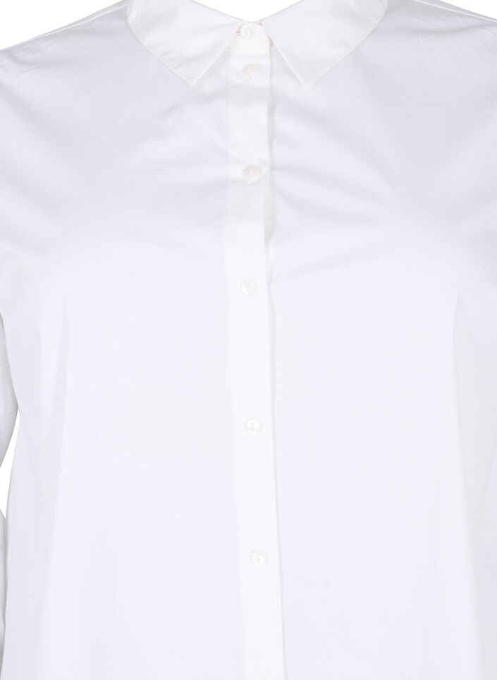 Chemise en coton longue, Bright White, Packshot image number 2