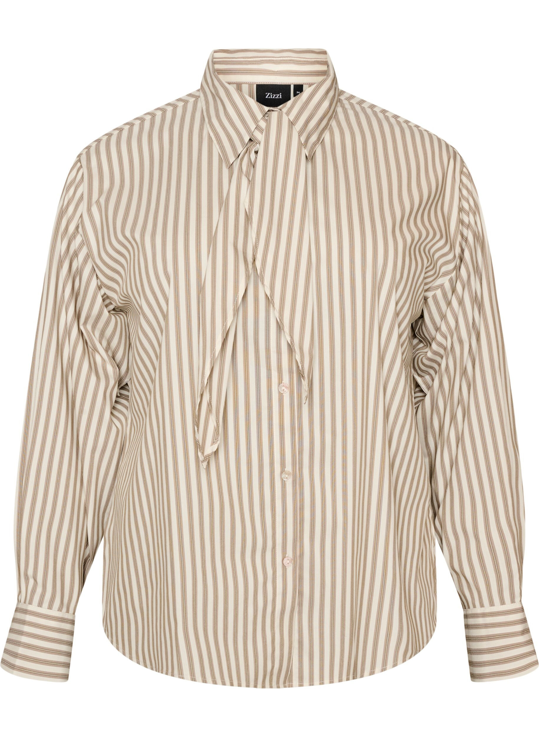 ZizziChemise ray&eacute;e avec lien amovible &agrave; nouer, Beige, Packshot image number 0