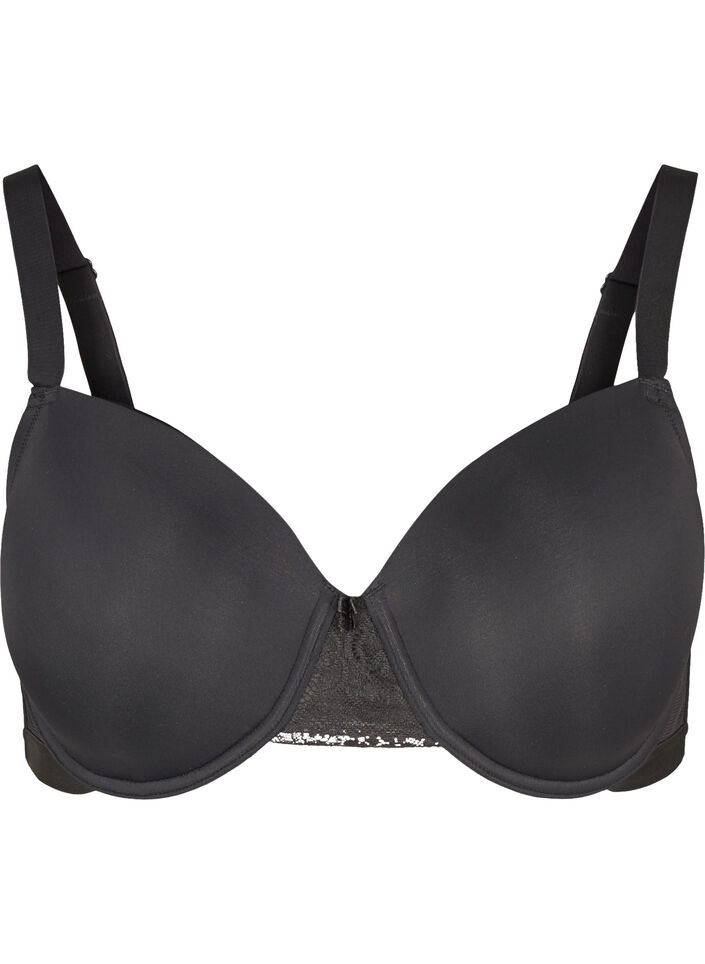 Soutien-gorge moulé avec maille, Noir, Packshot image number 0