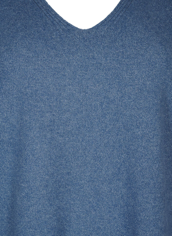  Chemisier en tricot avec col en V, Bering S. White Mel., Packshot image number 2