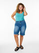 Haut uni Basic en coton, Bleu, Model image number 1
