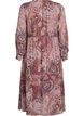 Robe midi &agrave; imprim&eacute; cachemire et taille &eacute;lastique, Violet, Packshot image number 1