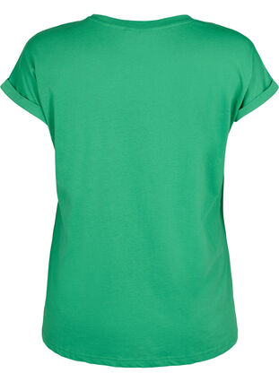 T-shirt à manches courtes en mélange de coton, Kelly Green, Packshot image number 1