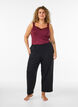 Top en viscose avec bord en dentelle, Bordeaux, Model image number 1