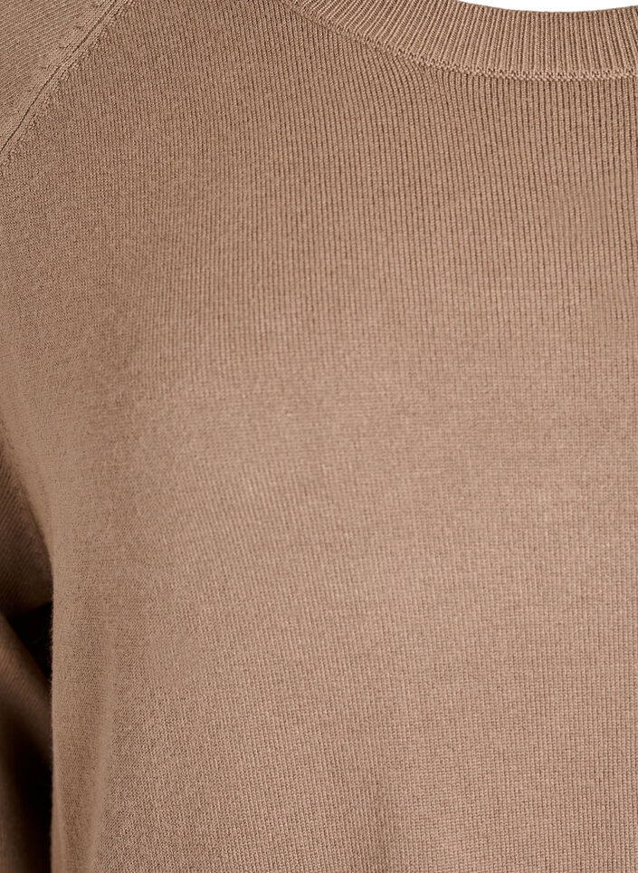 Blouse en maille avec boutons sur le c&ocirc;t&eacute;, Beige, Packshot image number 2