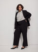 Pantalon tailleur large &agrave; taille haute, Noir, Model image number 0