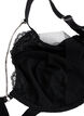 Soutien-gorge couvrant en dentelle avec détail chaîne, Black, Packshot image number 3