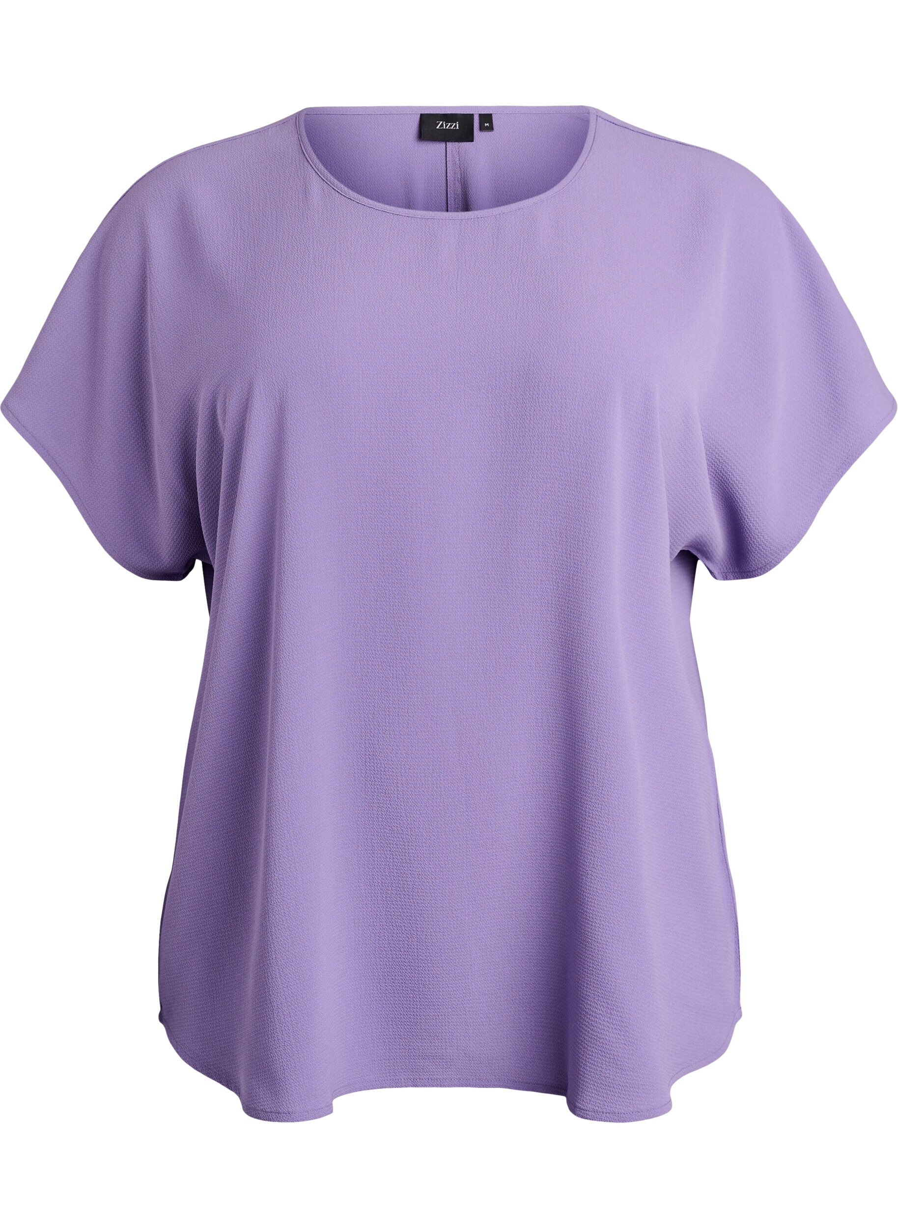 ZizziBlouse &agrave; manches courtes et encolure ronde, Mauve, Packshot image number 0