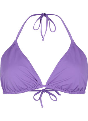 Soutien-gorge de bikini triangle uni, Royal Lilac, Packshot image number 0