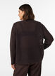 Blouse en maille avec motif ajour&eacute; textur&eacute;, Marron, Model image number 2