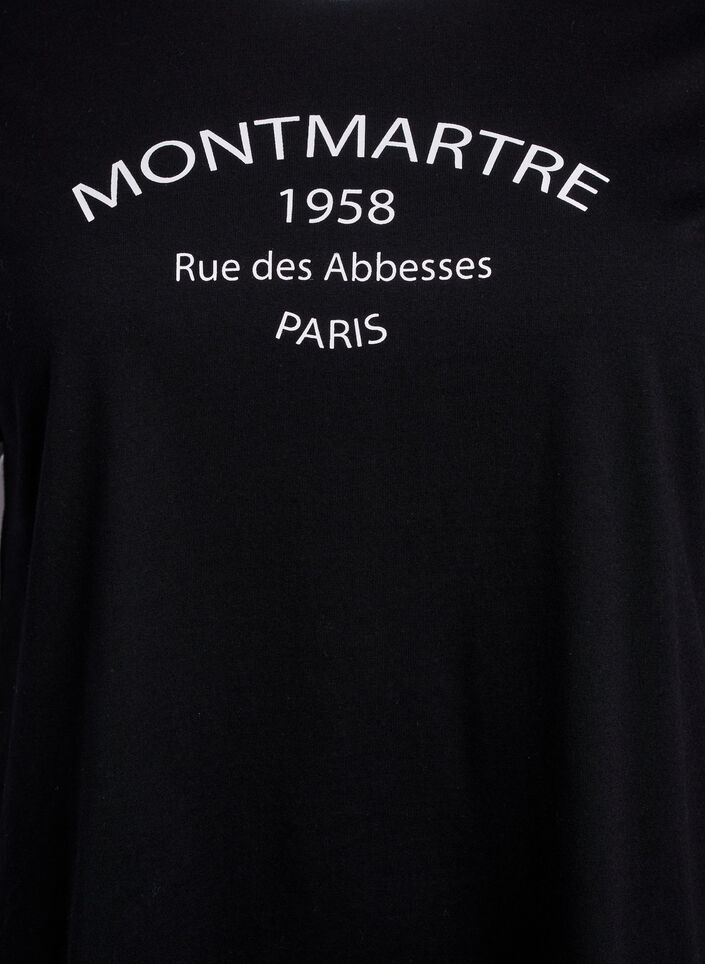 T-shirt avec texte imprimé, Black w.An. Wh.Paris, Packshot image number 2