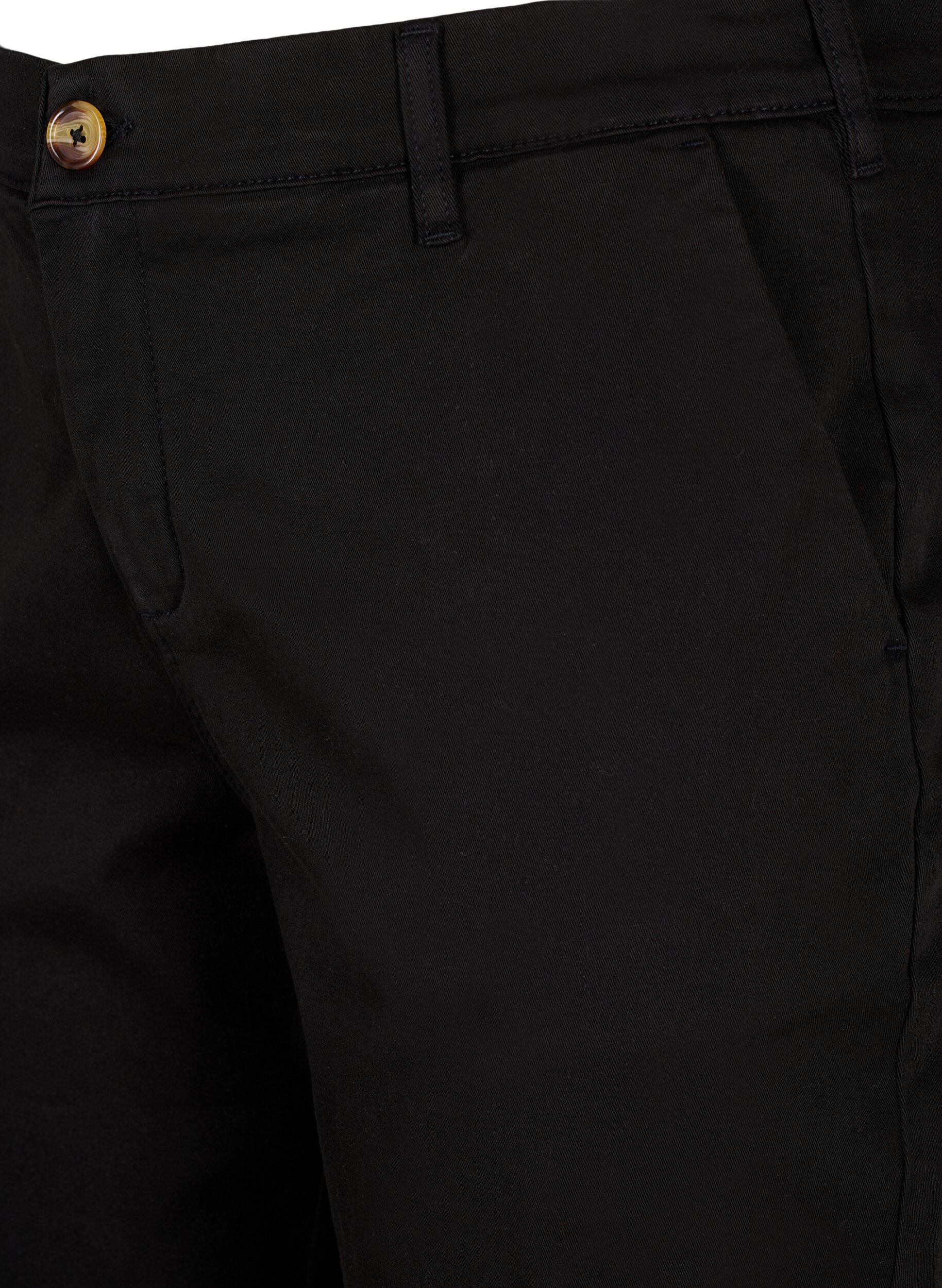 Zizzi Short chino &agrave; poches, Black, Packshot image number 2