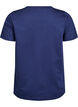 T-shirt en coton simple avec encolure en V, Bleu, Packshot image number 1