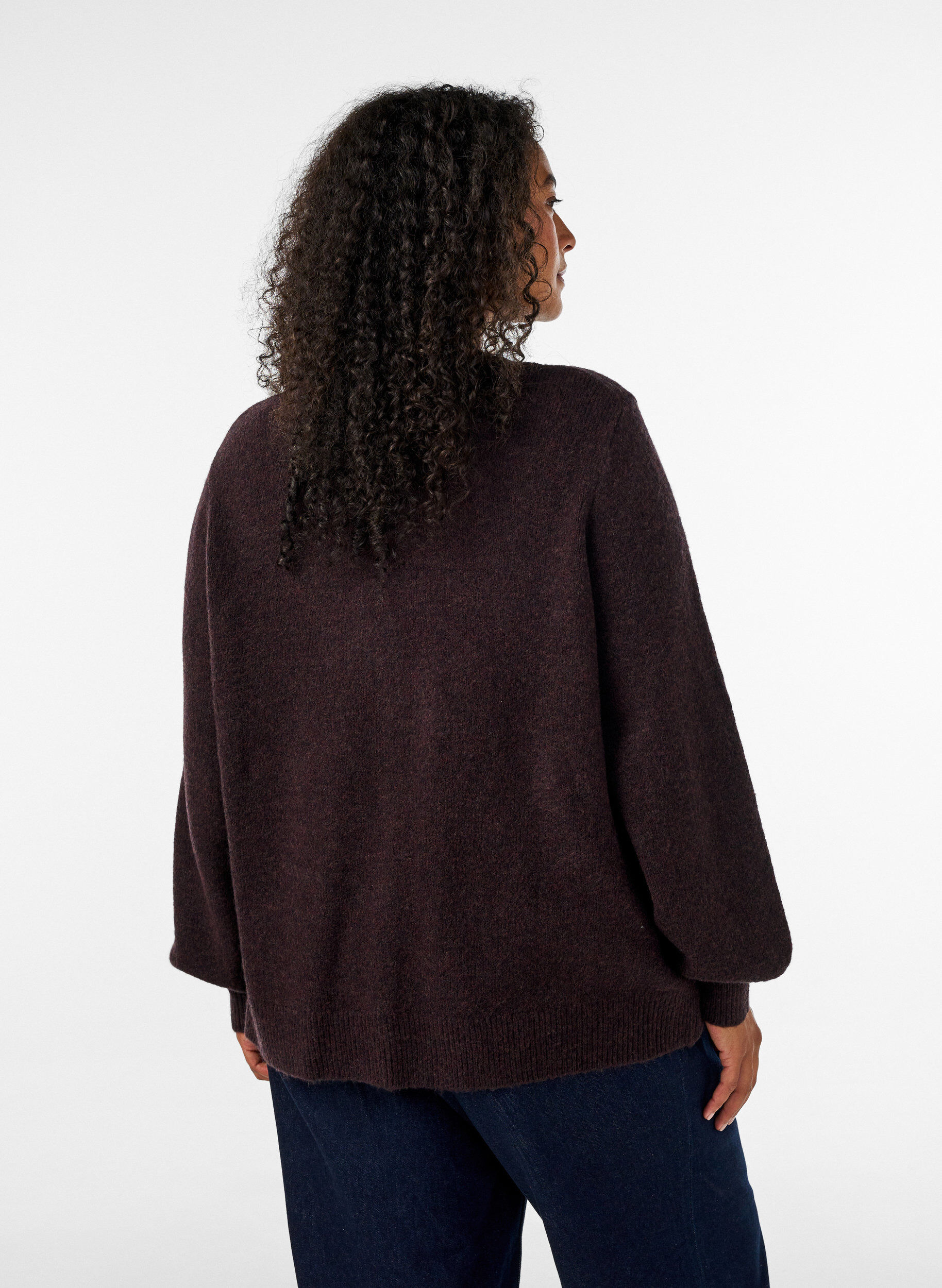 ZizziCardigan avec boutons en forme de c&oelig;ur, Marron, Model image number 2